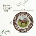 thumbnail image 7 of Spode Woodland Salad Plate, Thoroughbred Horse - Equestrian-Inspired Holiday Tableware with British Flowers Border, 8" Fine Earthenware Plate - Dishwasher, Microwave, Freezer, Oven Safe, 7 of 7