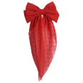 thumbnail image 2 of 2 Pack Lace Curtain Tiebacks, Elegant Bow Curtain Ties with Clips, Decorative Sheer Curtain Holdbacks, Vintage Curtain Tie Backs for Bedroom Dining Room Romantic Home Decor (Red), 2 of 5