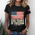 thumbnail image 4 of NMMUED Womens Patriotic 4th of July Shirts Women 250 Years of Freedom American Flag Graphic T-shirt Independence Day Summer Fashion Top Black 3XL, 4 of 6