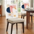 thumbnail image 3 of Watercolor Color Block Dining Chair Back Cover Only, Bohemian Art Set of 8 Chair Back Covers, Removable Washable for Dining Room, Banquet & Holiday Decoration, 3 of 9