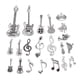 thumbnail image 4 of 21 piezas de dijes colgantes con símbolos de notas musicales mixtos para hacer tú mismo Plata, 4 of 9