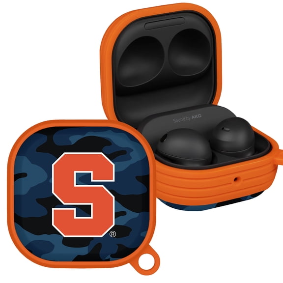 Syracuse Orange Camo HDX Case Cover Compatible with Samsung Galaxy Buds Pro & Buds Live by Affinity Bands