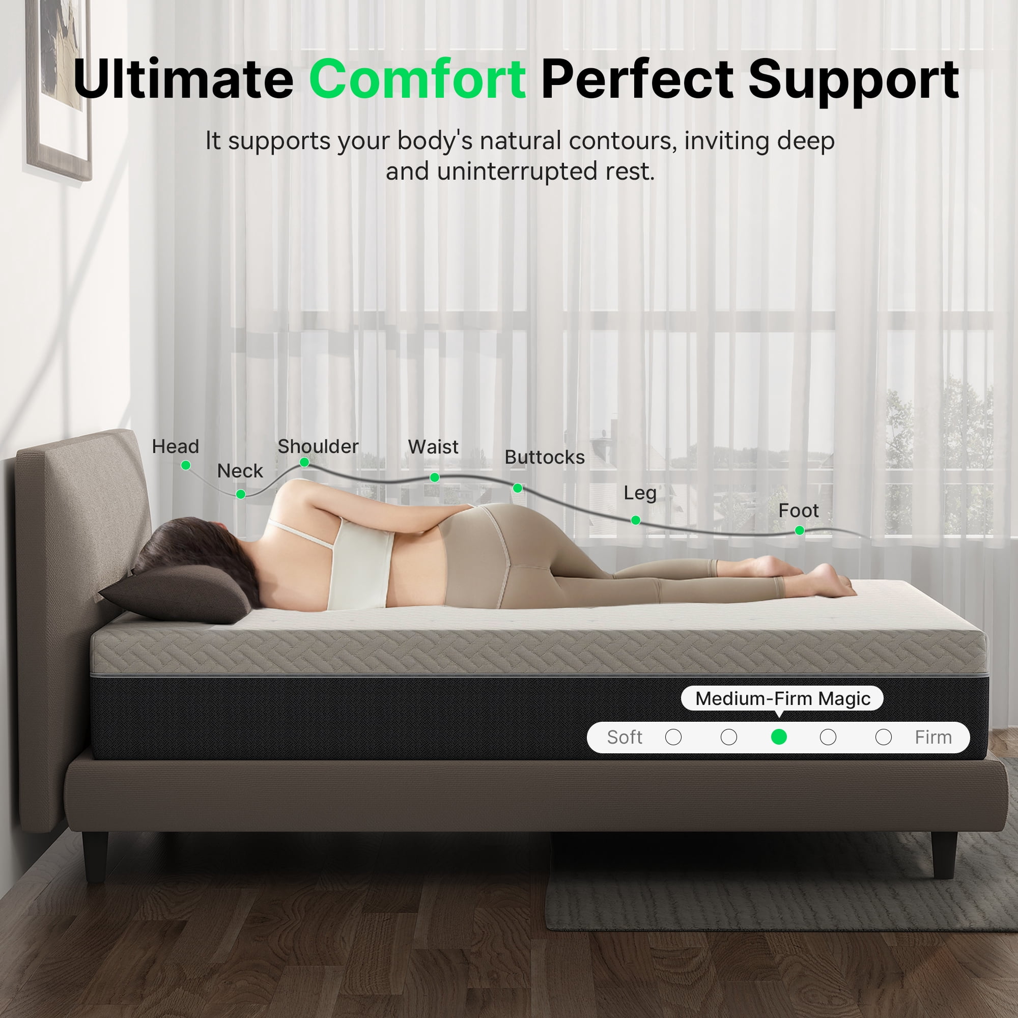 Behost Full Size Mattress 8 inch, Memory Foam Mattress in a Box For Full Bed, Deep Sleep