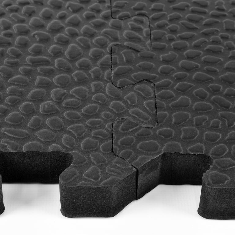 Greatmats Pebble Top Black 24 in. x 24 in. x 3/4 in. Foam Interlocking Gym Floor Tile (Case of 15) Greatmats Pebble Top Black 24 in. x 24 in. x 3/4 in. Foam Interlocking Gym Floor Tile (Case of 15)