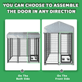 thumbnail image 7 of BOSSIN 6x4x6 FT Heavy Duty Large Dog Kennel Playpen Outdoor with Secure Lock, 7 of 7