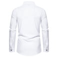 thumbnail image 4 of Aloohaidyvio Men's Slim Fit Cotton Business Shirt Solid Long Sleeve Button Down Dress Shirts, 4 of 6