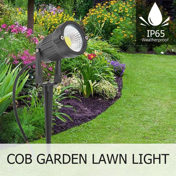 Iluminación Del Jardín COB LED Garden Lawn Lamp Focos de camino de paisaje al aire libre a prueba de agua (WW) Wdftyju Para estrenar
