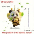 thumbnail image 7 of RuiJiao Adorable Panda Honeybee Acrylic Pendant - 2D Flat Design for Car Rearview Mirror and Home Decor, Pleasant Accessory for Interiors, 7 of 7