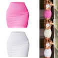 thumbnail image 2 of Yokua Women Above Knee Basic Short Bodycon Skirt Casual Summer Mini Short Skirts, 2 of 15