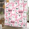 thumbnail image 2 of Tchckioa Pink Cute Ghost Decor Shower Curtain,47x64 Inch Waterproof Hooks Bath Curtain for Apartment, 2 of 6