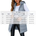 thumbnail image 3 of Zedker Women's Long Hooded Warm Puffer Vest Sleeveless Full Zip Quilted Longline Gilet with Pockets Gray Jackets for Women, 3 of 9