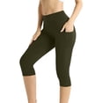 thumbnail image 2 of Womens Capri Pants Fashion Casual Slim Fits Workout Shorts with Side Pocket Soild Color Elastic Waist Athletic Womens Shorts, 2 of 9