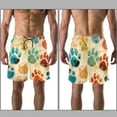 thumbnail image 3 of luoweisi Men's Beach Shorts Quick Dry Swim Trunks with Mesh Lining Dog Paw Prints 2XL, 3 of 5