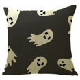 thumbnail image 4 of Funda de almohada con temática de Halloween, cubierta de cojín de lino, cuadrada, Serie de calavera y bruja, para sofá y coche, 4 of 4