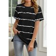 thumbnail image 3 of Camisetas de manga corta con cuello redondo de verano para mujer Camisetas casuales sueltas Zhivalor WRHS-185-2, 3 of 4