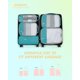 thumbnail image 3 of Juego de 6 cubos de compresión para viajes, bolsas ligeras organizadoras de equipaje, bolsas duraderas para ahorrar espacio, artículos esenciales de viaje, 3 of 6