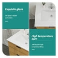 thumbnail image 3 of 30.2"×18.5"×6.8" White Rectangular Single Vanity Top with 1 Faucet Hole and Overflow, 3 of 10