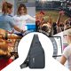 thumbnail image 4 of Bolso de pecho informal para hombre | Bandolera cruzada de gran capacidad | Bolso de hombro multifuncional impermeable para viajes, trabajo y actividades al aire libre, 4 of 5
