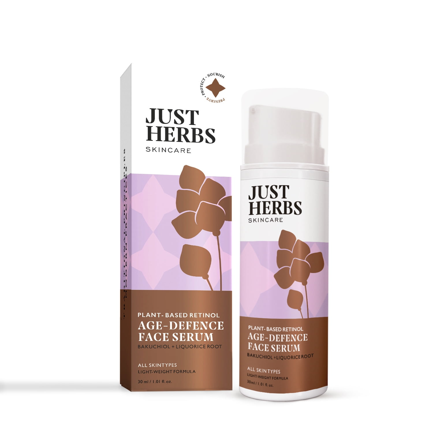 Just Herbs Plantbased Retinol/Bakuchiol Antiaging Day & Night Face