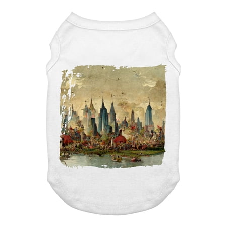 City Print Dog Tank - Cityscape Dog T-Shirt - Graphic Dog Clothing