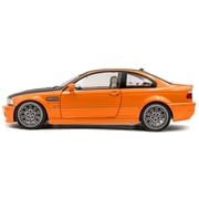 2000 BMW E46 M3 Solido Works Orange Metallic with Matt Black Hood and Carbon Top 1/18 Diecast Model Car by Solido