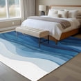 thumbnail image 4 of 5'x8' Area Rugs, Navy Blue Ombre Indoor Outdoor Area Rug for Living Room Bedroom, Modern Moire Gradient Watercolor Washable Bathroom Rugs Kitchen Floor Carpet Mats Home Decor Aesthetic, 4 of 8