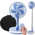 thumbnail image 1 of Ventilador portátil original VENTY - Ventilador inalámbrico a batería con 4 velocidades, iluminación LED, estuche de transporte y control remoto - Ventilador recargable de viaje premium y banco de ene, 1 of 5