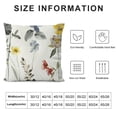 thumbnail image 5 of BANET Spring Pillow Covers , Yellow Grey Flower Leaves Decorative Throw Pillows, Leaf Outdoor Decor Pillowcase Cushion Cover for Couch Sofa White, 5 of 5