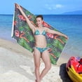 thumbnail image 6 of Coolnut Beautiful Beach Palm Leaves Microfiber Beach Towel, Super Absorbent Quick Dry Pool Towels with Pouch for Swimming,Picnic,Yoga Gym Sports 30"×60", 6 of 6