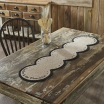 Harvest Blessings Stencil Gather & Be Thankful Table Runner 12x48 Braided Cotton