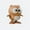 Brown, variant on Jumping Owl Toy, Clockwork Bird Figure, Green Owl Moves in Small Hops after Winding for Parent and Child Tabletop Games, Plastic Animal with Round Eyes and a Compact 3.35 Inch Shape