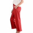 thumbnail image 4 of Women's Pants Business Casual Workwear Wide Leg Pants High Waisted Lightweight Cropped Trousers For Women Pantalones, 4 of 6