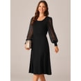 thumbnail image 3 of DARING DIVA Sweater Dress Ribbed Knit Midi Pleated Outfit XL Black, 3 of 6