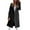 Black, variant on Women's Knee Length Wool Blend Coat, Solid Color Lapel Trench Coat, Casual Winter Overcoat, Fall Winter Jacket with Pockets, Multi-Color Options Black M