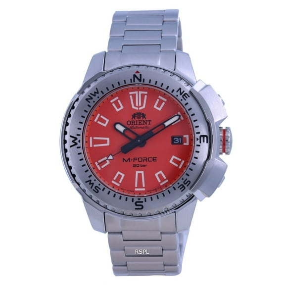 Orient M-Force Automatic Orange Dial Men's Watch RA-AC0N02Y10B