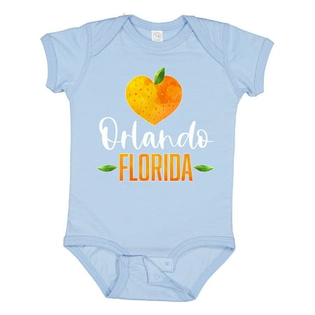 

Inktastic Orlando Florida Orange in Heart Gift Baby Boy or Baby Girl Bodysuit