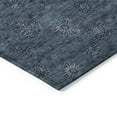 thumbnail image 5 of 9' X 12' Blue And Navy Blue Floral Washable Indoor Outdoor Area Rug, 5 of 5
