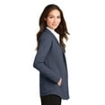 thumbnail image 3 of Port Authority L807 Ladies Interlock Cardigan, Medium Heather Grey/ Charcoal Heather, 4XL, Cardigans for Women, 3 of 6