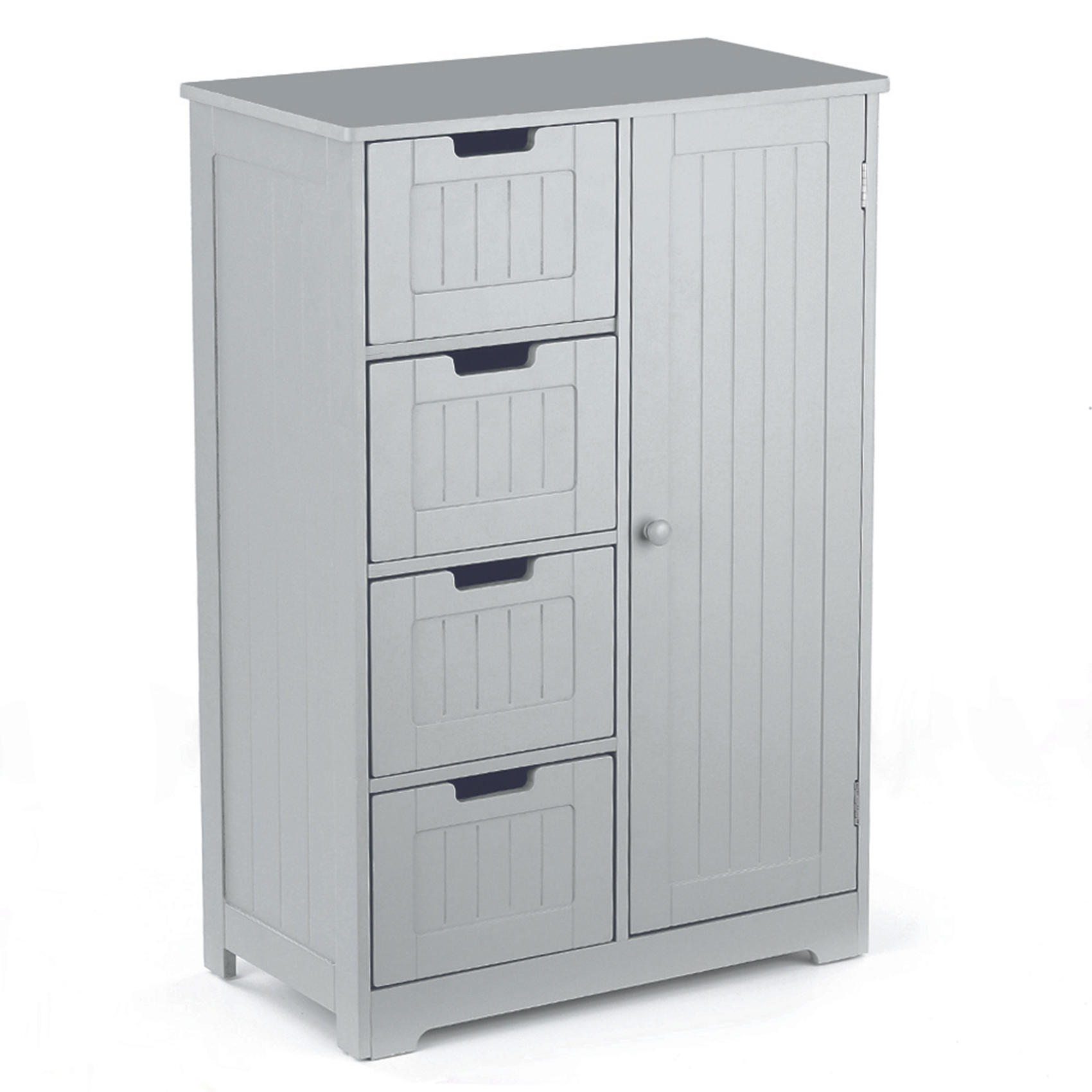 Ikayaa Modern Shelved Floor with Door & Drawers Bedroom Storage