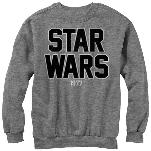 Men's Star Wars Bold Logo 1977 Sweatshirt Athletic Heather 2X Large