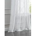 thumbnail image 3 of Dainty Home Springfield Contemporary 3D Embroidered Textured Designed Sheer Curtain Panel for Bedroom Grommet Drape/Drapery Single Panel 1 Panel W54 x 84 inches in White, 3 of 5