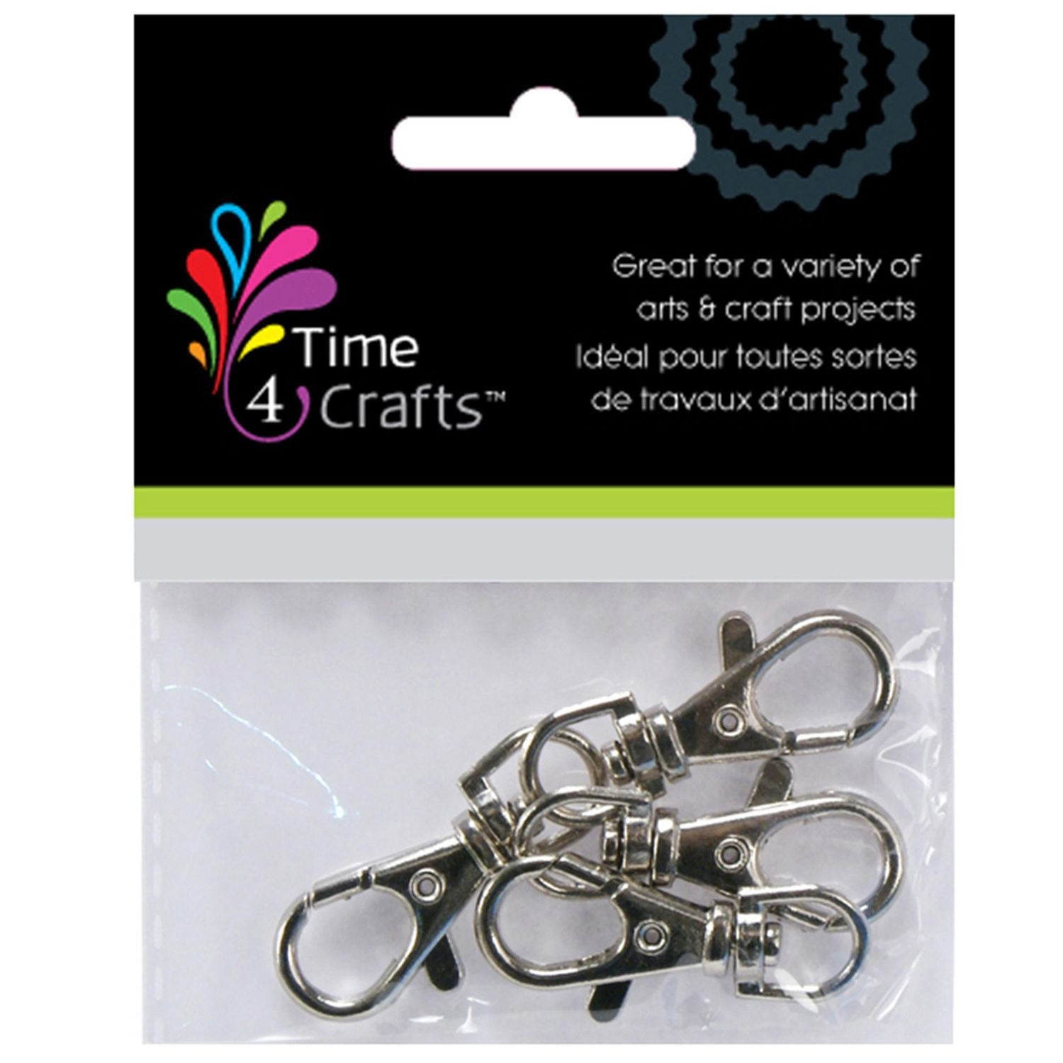 Time 4 Crafts DIY Arts and Craft 40mm Silver Trigger Snaps