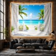 thumbnail image 6 of Wooden Planks Bright with Scenic Looking Deck, Cozy Rustic for Farmhouse Decor Lovers, Aesthetic Wall Decor, Housewarming Gift, Tapestry Wall Hanging for Dorm and Living Room, 6 of 7