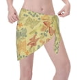 thumbnail image 3 of Bingfone Floral with Butterflies Women's Sarong Swimsuit Cover Ups Bathing Suit Coverups Chiffon Beach Wrap Skirts, 3 of 7