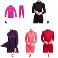 thumbnail image 2 of Sonducket Traje de calzoncillos largos para mujer, conjunto de ropa interior de cuello medio alto para mujer, ropa interior de invierno cálido Ropa interior rojo rosa oscuro, 2 of 6