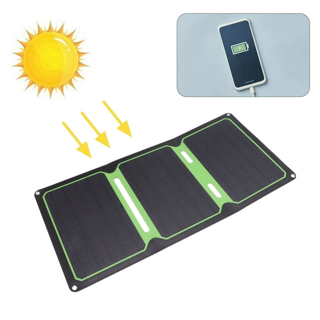 Solar Panel Folding Pack Charge 21W Single Crystal ETFE Three Fold Small Solar Panel Charger for Cell Phone Tablet Laptop