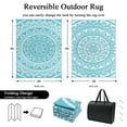 thumbnail image 6 of Ileading 6'x 9' Outdoor Rug for Patio Clearance, Reversible Outdoor Plastic Straw Camping Rug, Portable Washable Reversible Mats for Camping, RV, Picnic, Beach, Backyard, Pool Deck, 6 of 7