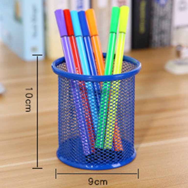 Sunjoy Tech Round/Square Iron Mesh Pen Holder Office Desktop