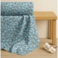 thumbnail image 4 of Soimoi Green Cotton Cambric Fabric Forget Me Not Bush Floral Print Sewing Fabric 1 Yard 58 Inch Wide, 4 of 7