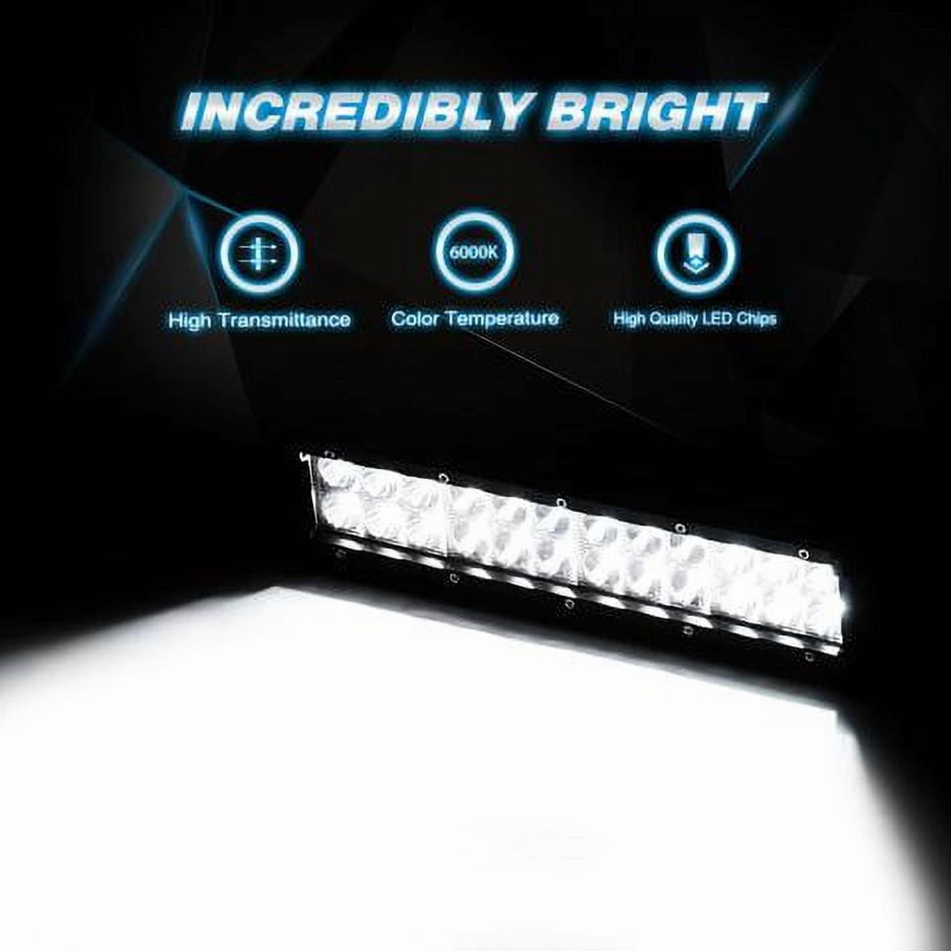 Nilight 12 inch 72W LED Waterproof Light Bar fits Cars Jeeps